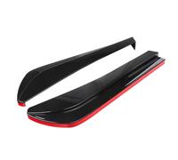 Kit Universale Per Paraurti Posteriore, Diffusore, Spoiler, Protezione Per Canard, Decorazioni Esterne Per Auto, Styling Della Carrozzeria Auto Minigonne Laterali Inferiori(Black Red Trim)