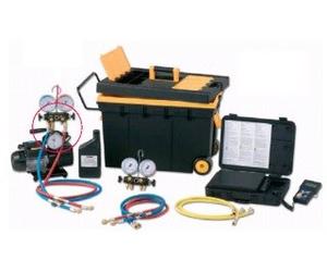 Kit universale per vuoto e carica con gruppo manometrico e bilancia 100 kg CADDY 100