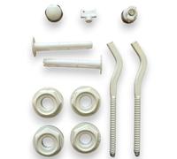 KIT UNIVERSALE TAPPI E RIDUZIONI BIANCO DA 1"x1/2" O 1"x3/8" COMPLETO DI MENSOLE CON TASSELLI E CHIAVE PER SPURGO PER RADIATORE TERMOSIFONE CALORIFERO IN ALLUMINIO E GHISA (KIT DA 3/8")