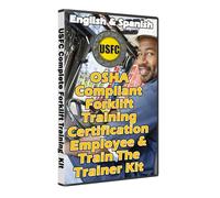 Kit USB per l'allenamento sulla sicurezza del carrello elevatore, inglese e spagnolo, basato su OSHA 1910.178, diapositive, guida per allenatori, moduli, test e altro, nessun video