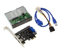 Kit USB3 6 Porte: Scheda PCIe USB 3.0 Alta Potenza E Baia USB3 A E C