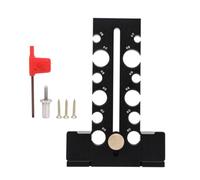 Kit Utensile per Tasselli in Legno, Dowel Maker Jig Kit con Piatto Tagliente Regolabile a 12 Fori, Strumento Ausiliario per Trapano Elettrico in Lega di Alluminio per Progetti di F