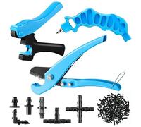 Kit Utensili 2in1 Tagliatubi Irrigazione a Gocciolamento e Foratura con 115 Pezz