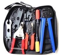 Kit utensili a crimpatura solare Multi Electrican Crimper Wire Stripper Cutter Set Strumento di crimpatura Sola solare PV Striscia e taglio Set Per il fai da te e la riparazione dei cavi