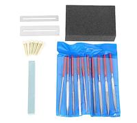 Kit Utensili per Lucidare Strumenti Musicali, Set Levigatura e Affilatura, 10 Lime e Blocco di Levigatura - Multifunzione, Materiali di Alta Qualità, Ideale per Chitarra e Violin