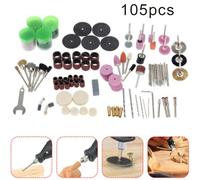 Kit utensili rotanti multiuso con 105pz accessori per rettifica e incisione