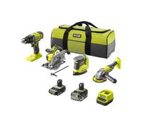 Kit valigetta trapano a percussione, sega circolare, levigatrice orbitale e s...