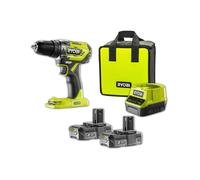 KIT VALIGETTA TRAPANO AVVITATORE A PERCUSSIONE A BATTERIA RYOBI "R18PD5-220S"...