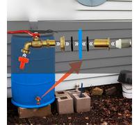 Kit Valvola Butt Acqua Giardino con Ingresso OD da 1 Pollice e Uscita Filettata