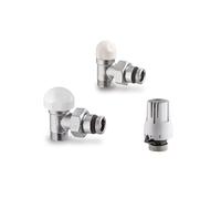 KIT VALVOLA DETENTORE SQUADRA TE-SA CON TESTA1/2 3/8 ADATTATORE RAME E MULTISTRA