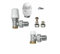 KIT VALVOLA + DETENTORE+ TESTA TERMOSTATICA " RBM " 1/2 + ADATT.RAME/MULTISTRATO