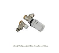 KIT Valvola Detentore Testa Testina Termostatica Squadro ERCOS SKVAT7 radiatori
