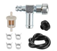 Kit valvola di arresto carburante per generatore Coleman ER 5000 con boccola serbatoio e linea, rubinetto in metallo per attrezzi da giardino e manutenzione spazzaneve