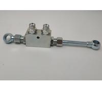 KIT VALVOLA DI BLOCCO 3/8" DOPPIO EFFETTO IN LINEA CON TUBI E RACCORDI L=26cm