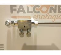 KIT VALVOLA DI BLOCCO 3/8" DOPPIO EFFETTO IN LINEA CON TUBI E RACCORDI L=52cm