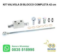 KIT VALVOLA DI BLOCCO 3/8 DOPPIO EFFETTO TERZO PUNTO PISTONE IDRAULICO L=42cm