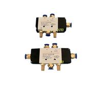 Kit Valvola Di Controllo Aria Pneumatica A 5 Vie Singola O Doppia Con Raccordo Silenziatore 4A110-06 4A120-06 4A210-08 4A220-08 1/4" 3/8" Bsp(DN6 4A220-06)