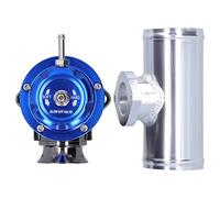 Kit Valvola di Sfiato Turbo, Akozon Universale SDD-BOVGRSBL FPG250 Alluminio Billet Turbo Blow Off Valve Con Tubo Flangiato da 2,5 Pollici Tipo-RS(blu)