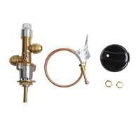 Kit valvola di sicurezza in ottone da 1 cm con termocoppia per camino a gas, kit valvola di sicurezza in ottone da 1 cm, kit valvola di sicurezza con pomello, per riparazione griglia a gas da 1 cm