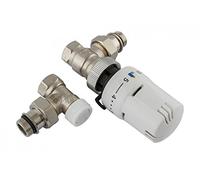 KIT VALVOLA E DETENTORE 3/8 X 3/8 A SQUADRA