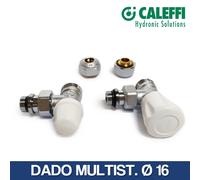 KIT VALVOLA E DETENTORE A SQUADRA 3/8" CALEFFI CON DADI RAME 16 10781/16