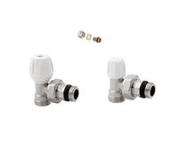 Kit valvola e detentore Icma 3/8" termosifone con adattatori 16x2 omaggio