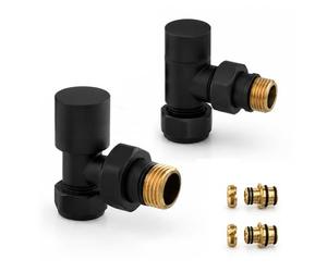 Kit Valvola e Detentore Nero Opaco Multistrato 16 Termoarredo G 1/2