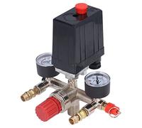 Kit Valvola Pressione Compressore Aria, Regolatore 90-120PSI, Interruttore Verticale AC 100-240V - Controllo Automatico, Visualizzazione Pressione, Uso Industriale e Domestic