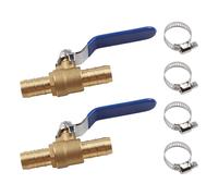 Kit Valvola Spegnimento Barra Tubo Ottone Compatto 5/8 Pollici 2pz con Accessori