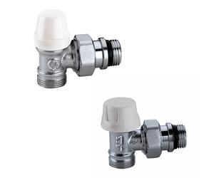 Kit Valvola Termostatica Detentore Rame Multistrato a squadra Caleffi 3/8 1/2