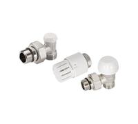 KIT VALVOLA TERMOSTATIZZABILE A SQUADRA TESTA TERMOSTATICA E DETENTORE 3/8" 24x1