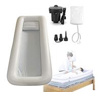 Kit vasca da bagno con doccia gonfiabile sul comodino,