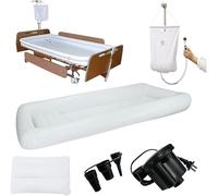 Kit Vasca Da Bagno Gonfiabile Per Doccia Da Letto, sistema doccia per vasca da bagno medica in PVC con sacca d'acqua e pompa ad aria elettrica, per pazienti disabili, anziani, allettati o feriti