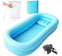 Kit Vasca Da Bagno Gonfiabile portatile, doccia-vasca medica in PVC con sacca doccia e pompa elettrica, vasche da bagno per disabili, anziani e donne in gravidanza