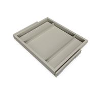 Kit Vassoio e Telaio per Armadio Regolabile 600 mm Emuca Grigio Pietra