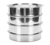 Kit vassoio per germogliazione impilabile in acciaio inossidabile di drenaggio efficiente per il propagatore di microgreens da giardinaggio biologico domestico 6,7 pollici (4 strati)
