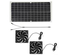 Kit ventilatore solare ad alta efficienza da 20 W con due ventole resistenti alle intemperie per l'uso