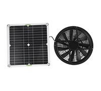 Kit ventola ad energia solare, 100 W 12 V 10 pollici Ventola di scarico del pannello solare tondo di raffreddamento impermeabile con coperchio della ventola, Mini ventilatore portatile da 3000 giri/mi