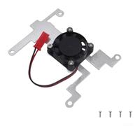 Kit ventola di raffreddamento con staffa di montaggio in alluminio progettato per RASPBERRY Pi con ventola da 5 V 5000 5500 giri/min, colla conduttiva termica e hardware di montaggio completo
