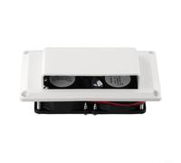 Kit ventola di scarico per caravan, uso laterale, 12 V, 6 W, adatto per camper, barche a motore, yacht e rimorchi, per migliorare il flusso d'aria (6 W, bianco)