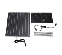 Kit ventola di scarico solare 12V 20W Pannello solare con doppio controllo dell'interruttore della ventola per pollaio da esterno Serra Pet House Materiale ABS
