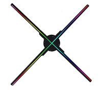 Kit ventola ologramma 3D, 3D Holographic fan proiettore pubblicità display luci 3D ologramma pubblicità luci decorative luci promozionali commerciali per negozi, negozi, vacanze(52cm)