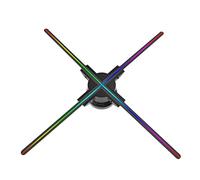 Kit ventola ologramma 3D, 60cm Nuked Eye 3D Holographic Advertising Machine WiFi Proiettore Proiettore Ventola LED Schermo a sospensione rotante per negozi, negozi, vacanze