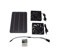 Kit Ventola Pannello Solare A Risparmio Energetico Efficiente 12 V con Doppia Ventola Alimentata Ad Energia Solare 10 W con Linea Collegamento per