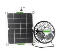 Kit ventola pannello solare | Ventilatore di scarico solare da 20,66 cm | Ventilatori di scarico alimentati impermeabili per il raffreddamento di serre e case per animali domestici con pannello