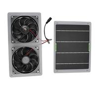 Kit Ventola Solare Pannello Solare 100W, Ventilatore Doppio Scarico 12V Portatile Impermeabile per Pollaio, Serra, Uso Domestico