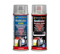 Kit Vernice Auto Spray compatibile con FORD USA FOCUS ST 19 PANTHER BLACK MICA (XSC-2851) Trasparente Lucido kit ritocco vernice metallizzata 400+400 ml di Vernice Spray Graffi Auto