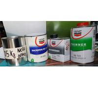 KIT VERNICE LECHLER 0.5KG NERO OPACO/Trasparente Opaco +1 Diluente Acrilico 741