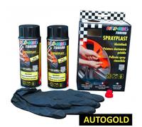 Kit vernice removibile 2 x 400ml NERO SEMILUCIDO wrapping + guanti + testina