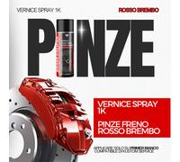 KIT Vernice Spray come 2K per pinze freni Brembo ROSSO LUCIDO alta temperatura